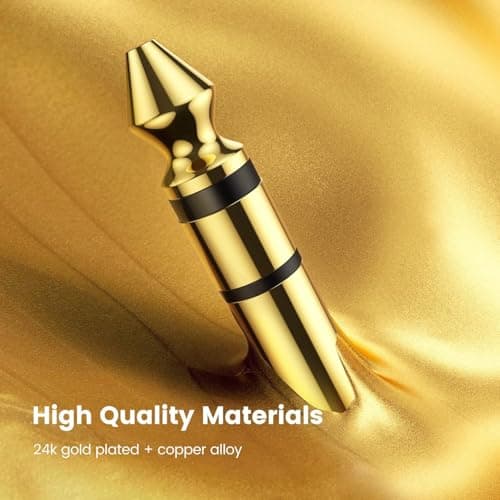 Magnet - Adaptateur de Casque 3,5 mm Femelle vers 6,35 mm Mâle, Auxiliaire Stéréo 6,35 mm vers 3,5 mm Plaqué Or pour Piano Numérique, Clavier, Table Mixage