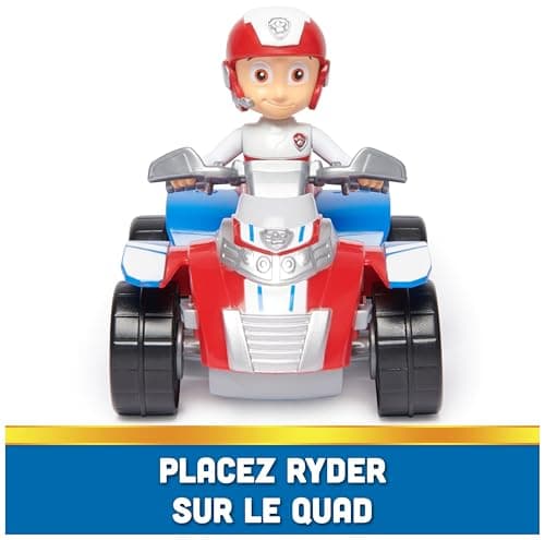 Paw Patrol - Pat Patrouille - VÉHICULE FIGURINE RYDER - Voiture 15cm Figurine Pat Patrouille À Collectionner - Pat Patrouille Jouet - Jouet Plastique Recyclé- Voiture Enfant - Jouet Enfant 3 Ans Et +