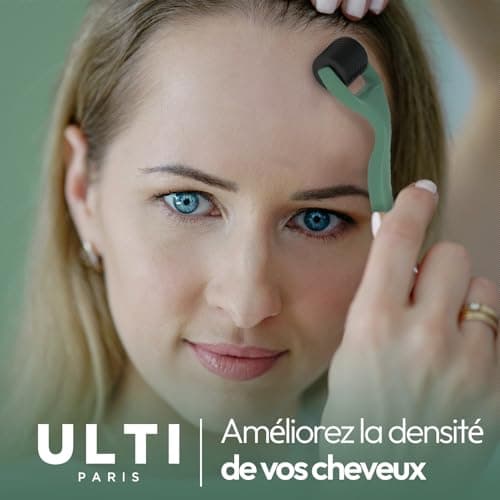 ULTI Paris Dermaroller cheveux Rouleau pour la pousse | derma roller 540 aiguilles en titane de 0,25 mm丨Stimuler la croissance de la barbe et la pousse des cheveux | Roller cheveux Rouleau cheveux