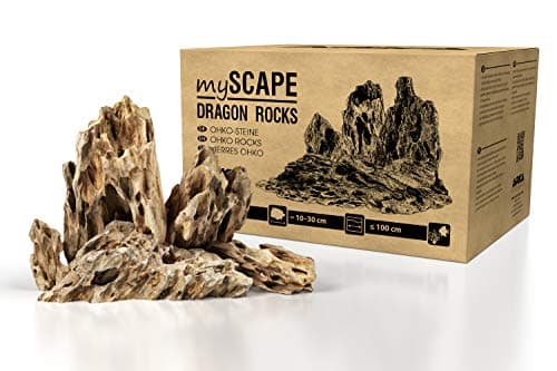 ARKA Aquatics mySCAPE-Rocks Dragon - 10 kg Mix - Pierres décoratives Naturelles pour aquascaping en Aquarium d'eau Douce et Terrarium, parfaites pour des créations de paysages Aquatiques.