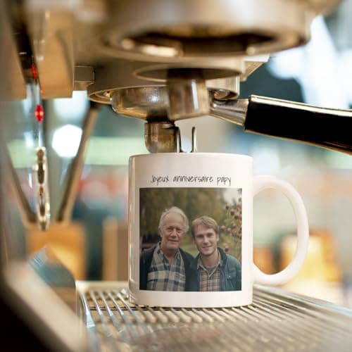 fapadjo Mug Personnalisable Photo Texte, Tasse A Cafe Personnalisée Prénom, Cadeau D'anniversaire, Souvenir, Naissance, Collègue