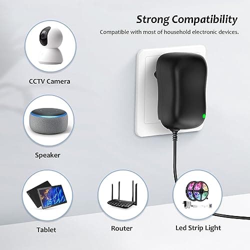Zolt Adaptateur Secteur Universel 3V 4.5V 5V 6V 7.5V 9V 12V AC DC Adaptateur Multi-Tension avec Port USB 5V 2A et 10 Connecteurs DC, 2000mA Max.