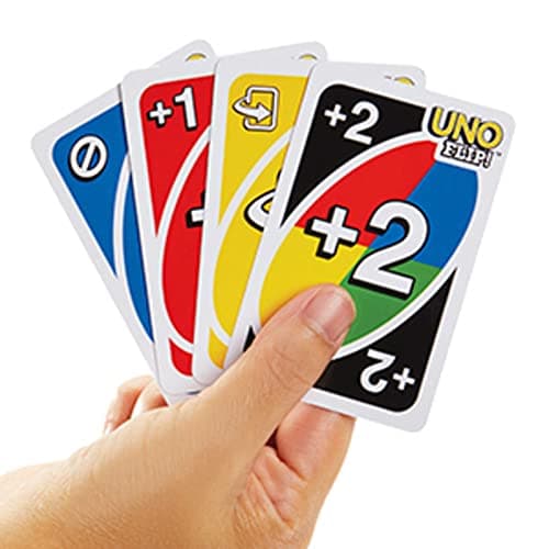 Mattel Games UNO Flip, Nouvelle Version Délirante Recto Verso, Jeu De Cartes pour Enfants Et Adultes, Jeu De Société pour Soirée en Famille, 2 À 10 Joueurs, Jouet pour Enfant de 7 Ans et Plus, GDR44