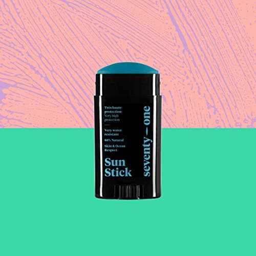 SeventyOne Percent | The Ocean Blue : Sun Stick SPF 50+ | Stick Solaire Visage Vegan - Très Haute Protection | Très resistant à l’eau | UVA 34 | 87% Naturel - Made in France | 15 gr
