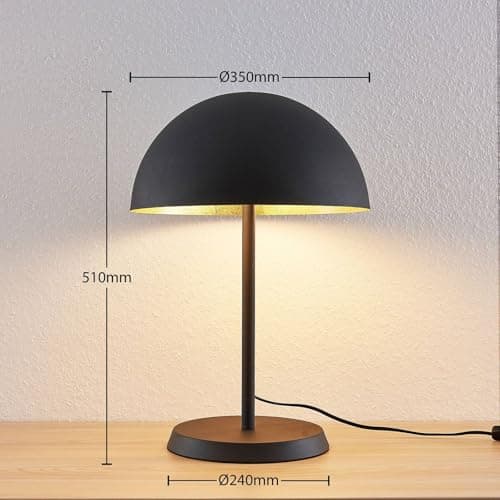 Lindby Lampe à poser Idalene (Moderne) en Noir Métal e. a. pour Salon & Salle manger (à 2 lampes, E27),