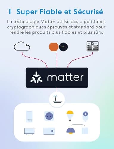Meross Prise Connectée Matter (FR), 16A Prise WiFi Compatible avec Apple Home, Alexa et Google Home, 2 Prises avec Mesure d'Énergie pour Panneau Solaire Photovoltaïque, Commande Vocale et à Distance