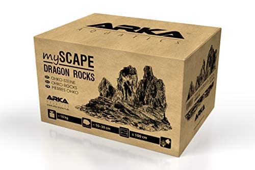 ARKA Aquatics mySCAPE-Rocks Dragon - 10 kg Mix - Pierres décoratives Naturelles pour aquascaping en Aquarium d'eau Douce et Terrarium, parfaites pour des créations de paysages Aquatiques.