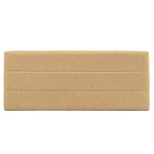 marcKonfort Tête de lit tapissée Miconos 160x60cm Couleur Moutarde, Rembourrée de Mousse, brodé Effet capitonné, 8cm d'épaisseur, Système de Fixation Inclus.