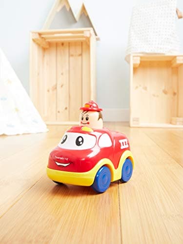 Bieco Voiture Bebe Pompiers | Voiture Friction Push and Go | Tut Tut Bolide Voiture | Petite Voiture Bebe 1 an Tutute Bolide Voiture Pat Patrouille Jouet Voiture Bebe Voiture Bébé Voiture pour Bebe