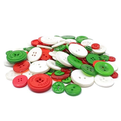 Noël Mix 100 gram Sac de mélange Acrylique et résine Boutons pour création de cartes Décorations