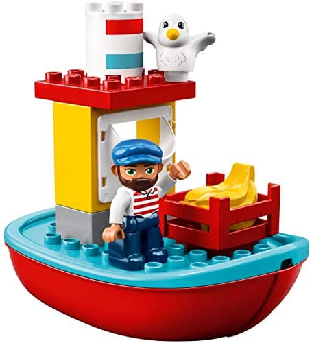 LEGO 10875 Duplo Le Train De Marchandises: Jouet Éducatif avec Rails, Son et Lumière, Grue Télécommandée, Idéal pour Les Petits Ingénieurs, Cadeau pour Enfants de 2 Ans et Plus