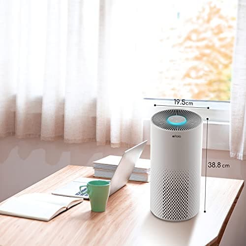 Afloia Purificateur d'Air, 3 Modes, Timer 2/4/8h, 22dB Mode Veille, 7 Couleurs Lumières, peut Filtrer 99,99% de la Poussière, du Pollen, de la Fumée, des Odeurs, CADR 130m3/h
