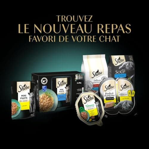 SHEBA Délices du Jour Sachets fraîcheur en sauce aux poissons pour chat 15x50g