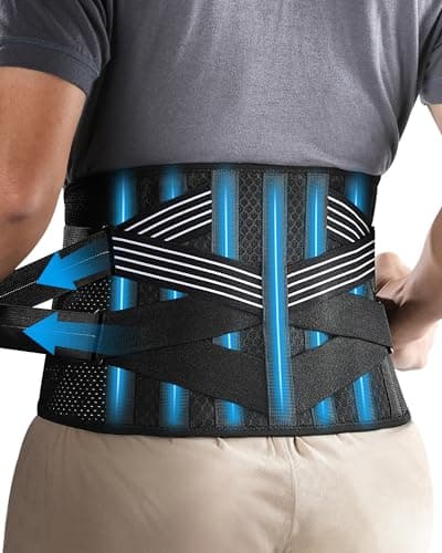 Fitomo Ceinture Lombaire Femme Homme, ceinture dorsale avec 7 supports métalliques, Ceinture Dos, Sciatique, Scoliose, Hernie Discale