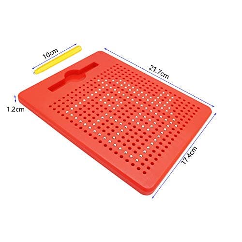 HONPHIER®Ardoise Magique Planche à Dessin Magnétique Tablette Magnétique Magnétique Jouet Educatif en Plastique avec Stylo pour Enfant Rouge