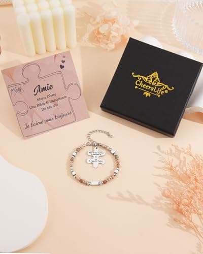 CheersLife Cadeau Meilleure Amie Femme, Cadeau Amie, Cadeau Femme Idee Cadeau Meilleure Amie, Femme Cadeau pour Une Amie Cadeau pour Sa Meilleure Amie Cadeau Anniversaire Amie Cadeau Noel Amie