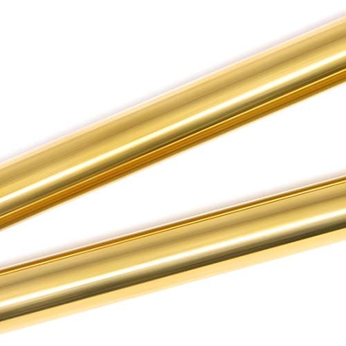 Swpeet Lot de 2 barres rondes en laiton massif de 6,35 mm de diamètre, 35,6 cm de long, parfaites pour divers arbres, essieux miniatures, maquettes d'avions, modèles de bateaux, voitures miniatures