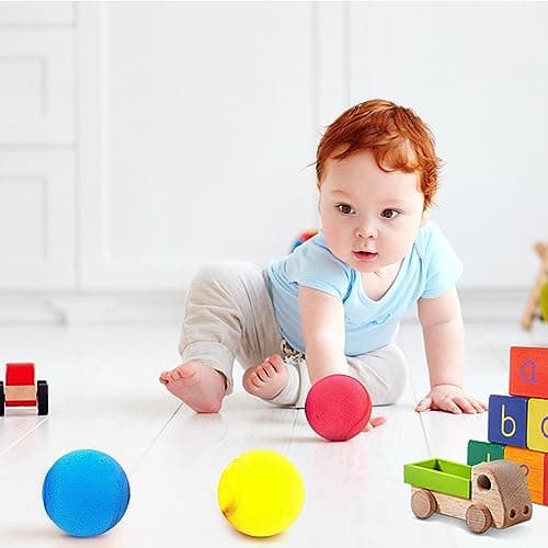Lot de 9 balles de Tennis Souples en Mousse pour Enfants Multicolore 6,5 cm