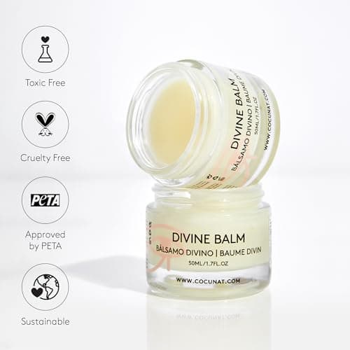COCUNAT - Baume Divin - Baume Corporel Nourrissant et Apaisant - Tout en un - Crème Hydratante - 100% - Crème pour les Cicatrices, les Piqûres, les Cheveux et les Tatouages - 50 ml