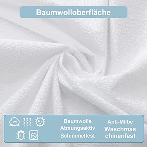 Bedecor Housse Matelas 80 x200 x 30 cm Fermeture Eclair Impermeable Housse Anti Punaise de lit, Respirante Coton Anti acarien Housse Protection Matelas 80 x 200 cm