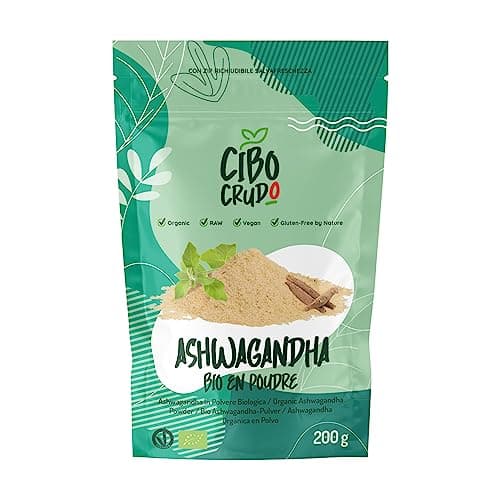 Ashwagandha Bio Poudre - 200g. Appelé Ginseng Indien Withania Somnifera ou Cerise d'Hiver. Racine d'Ashwaganda en Poudre. Ayurveda Naturel sans Additifs Riches en Fibres Même pour les Tisanes.