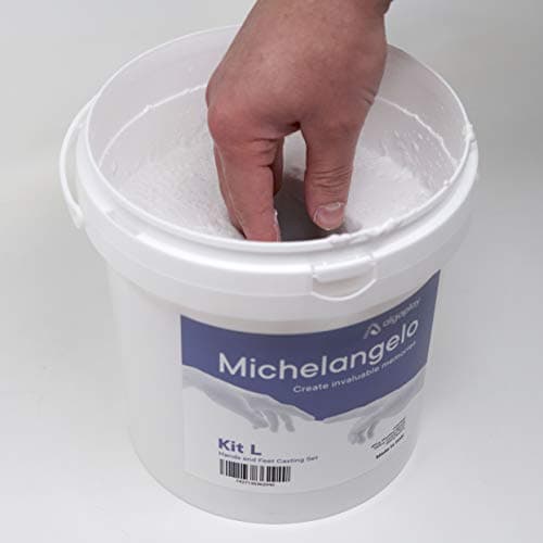 Michelangelo KIT REFILL matériaux de moulage pour 4 mains d'adultes ou d'enfants en famille ou entre amis