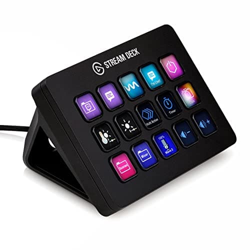 Elgato Stream Deck MK.2 – Contrôleur de studio, 15 touches macro, déclenchement d’actions dans les applications et les logiciels comme OBS, Twitch, YouTube et d’autres, compatible Mac et PC