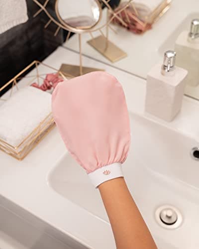 COCOSOLIS PREMIUM Deep Exfoliating Mitt Gant exfoliant en soie. Convient pour préparer et enlever les produits autobronzants