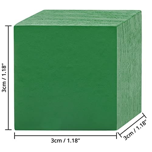 Belle Vous Cube Couleur en Bois (Lot de 100) - 3 x 3 x 3 cm - Bois Cube Carré Naturel de 6 Couleurs - Cube Bois Enfant, Travaux Manuels, Fabrication de Puzzle, Jouets Éducatifs