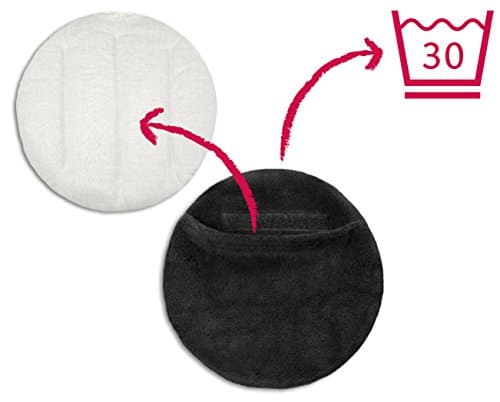 Leschi COUSSIN CHAUFFANT soulage les maux de dos et de ventre/bouillote pour micro-ondes/coussin en graines de blé pour femmes, enfants et bébés (coliques) / Renard Luca, marron noir