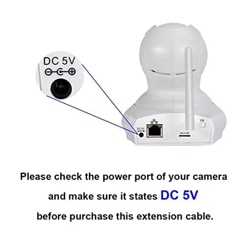 Liwinting 2 Mètres Rallonge Cordon d'alimentation DC 1.35mm x 3.5mm Mâle à Femelle DC Plug Rallonge Cordon, Adapté pour Appareils Photo, Adaptateur Secteur, Caméra IP sans Fil, et Plus - Noir
