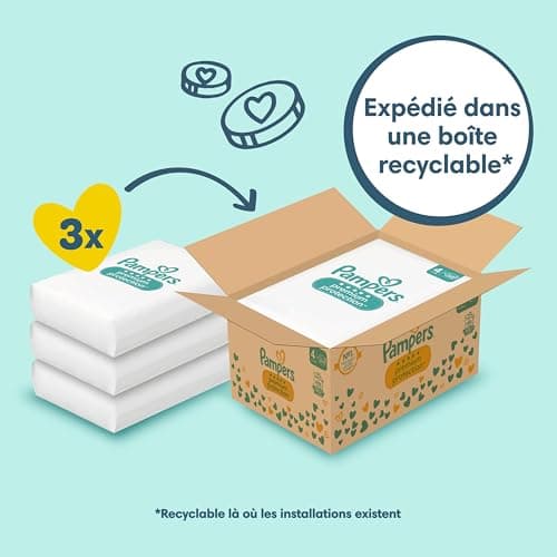 Pampers Premium Protection, Taille 4, 174 Couches, 9-14kg, Double Protection pour la peau et contre les fuites Avec Poche Stop & Protect pour aider à capturer les Fuites, Pack 1 Mois