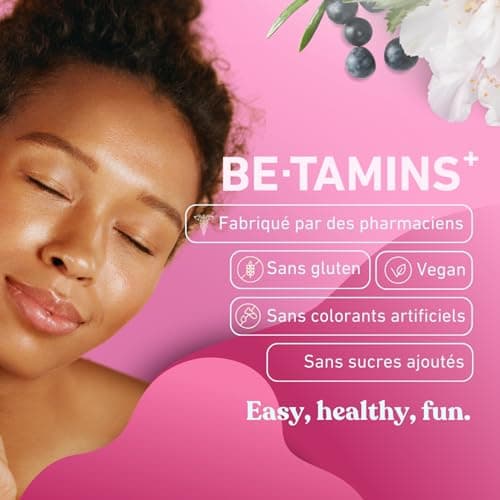 Beauty Gummies Acide Hyaluronique Sans Sucre et Q10 Coenzyme, Vitamine C Açai - Hydratation Anti-âge Élasticité et Brillance pour votre Peau - Avec Antioxydants Naturels 60 Gummies Vitamine