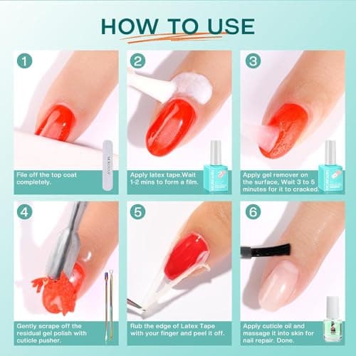 Morovan Uv Dissolvant Vernis Semi Permanent Set: 15 Ml Dissolvant Semi Permanent Grattoir Pour Ongles En Gel Inclus Sûr Et Rapide Contient Du Gel Uv Kit Depose Vernis Semi Permanent
