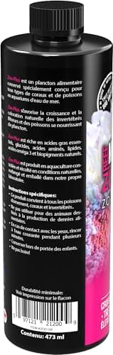 Microbe-Lift Zoo-Plus - 473 ML - Plancton de Haute qualité pour Aquariums Marins, Nourriture préservée Qui favorise la santé et la vitalité des coraux et Poissons.