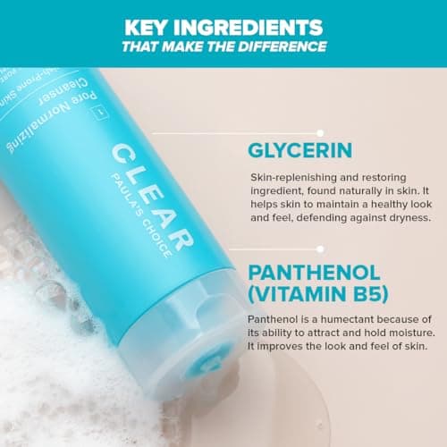 Paula's Choice CLEAR Gel Nettoyant Visage - Nettoie les Pores, Élimine les Excès de Sébum & les Points Noirs - avec Acide Salicylique - Tous Types de Peaux - 177 ml