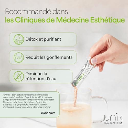Détox Foie et Intestin | Complément Naturel Cardo Mariano + Cactinéa®+ Artichaut + Thé Vert + Raisin + Gingembre | Cure Detox Puissant et Rapide | SLIM 20 Sticks Saveur Mangue-Pêche