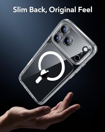 ESR Coque pour iPhone 17 Pro Max, Protection Commande de la Caméra, Compatible avec MagSafe, Protection Antichute de Qualité Militaire, Coins Air Guard Absorbant Les Chocs, Série Hybride,Transparente