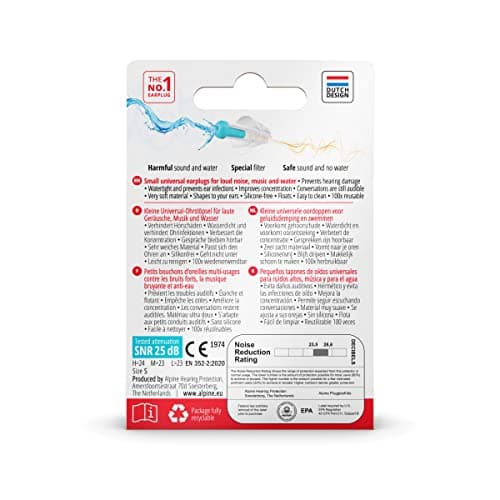 Alpine Pluggies Bouchons d'oreilles : protections auditives pour enfants et petits conduits auditifs - Bouchons étanches adaptés à toutes activités - Hypoallergéniques et réutilisables