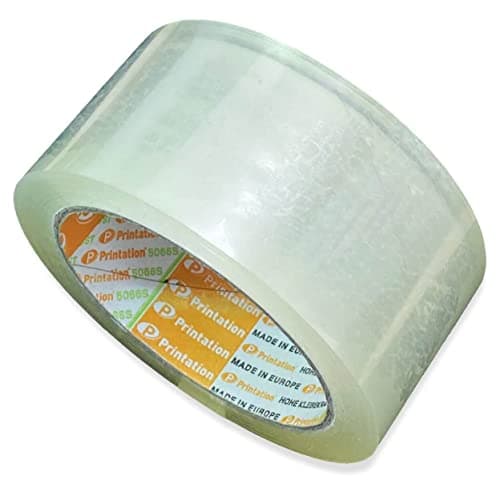 Printation 36x Set 50mm ruban d'emballage transparent - ruban adhésif pour colis et paquets, résistant à la déchirure et peu bruyant - 36 rouleaux de ruban adhésif de 66m chacun - silencieux (36)