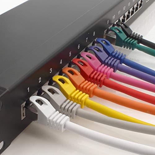 1aTTack.de 5x 1,0 M Câble réseau CAT7-10 Gigabit - Câble patch RJ45 Câble Ethernet (SFTP PIMF LSZH CU) - pour DSL LAN Switch Modem Routeur Patch Panel CAT7 CAT6 CAT5 - blanc