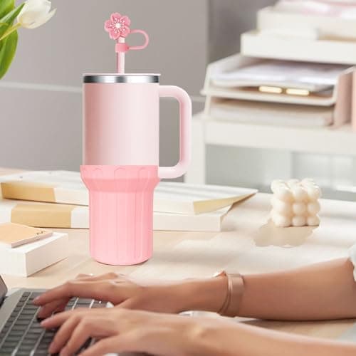 MirraSwit Cup Lot de 6 Bouchons en Silicone Anti-Fuite, 2 Couvercles en Paille pour Pailles de 9-10 mm, 1 Coque en Silicone pour Gobelets, Tasses non Incluses pour Cup