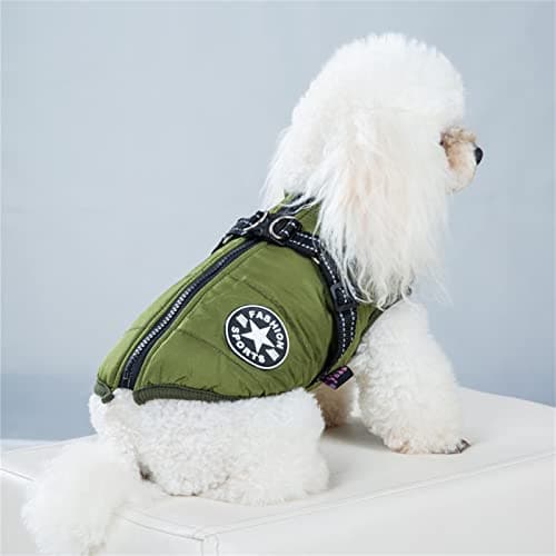Manteau d'hiver imperméable pour chien, manteau d'hiver chaud avec harnais pour petits, moyens et grands, vêtements de petite taille, manteau d'hiver imperméable, gilet chaud