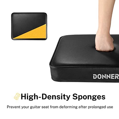 Donner Banc d'éponges réglables à Haute densité pour Clavier Design antidérapant Noir