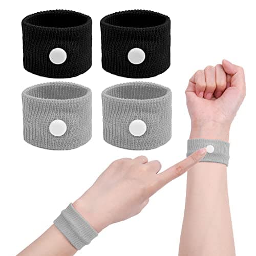 ACWOO Bracelets Anti-nausées Pour Le Mal De Mer, 2 Paires Bracelet Anti Nausée, Bande De Poignet De Soulagement De Nausée Pour Les Enfants, Les Adultes, Les Vacances Et Les Voyages