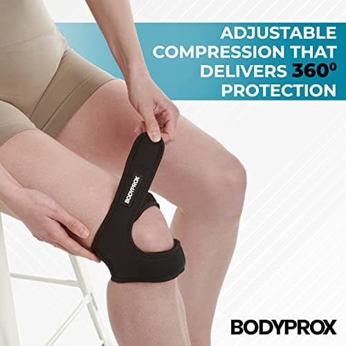 Sangle de maintien pour tendons rotuliens (petit/moyen), soulagement de la douleur au genou réglable en néoprène pour la course, l'arthrite, le pull, la récupération des blessures au tennis, S/M