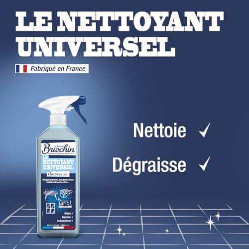 JACQUES BRIOCHIN - Nettoyant Universel Anti-Traces - Nettoie, Dégraisse - Toutes les Surfaces Même Fragiles - Sans Rincage - Fabrication Française - 750 ml