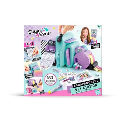 Canal Toys - Studio de Scrapbooking 3 en 1 - Carnet à Personnaliser - Kit Atelier Loisir Créatif Enfant - 150+ Accessoires DIY - Cadeau Fille - Dès 6 Ans - OFG 275