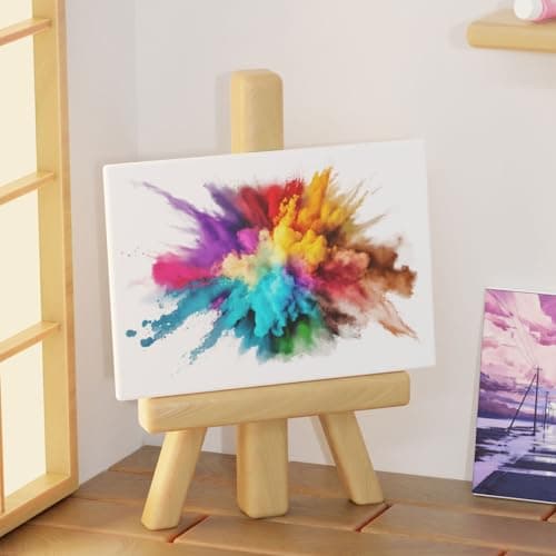 PATIKIL 3x3" Toiles en Coton pour la Peinture, Lot de 12 Panneaux Vierges Carrés Tendus Sur Châssis en Bois pour Acrylique, Huile, Peinture à la Tempera, Blanc