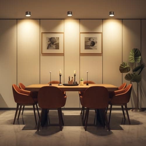 YindaLux Lot de 4 Spot LED de Surface Noir Plafonnier Spot incl. LED GX53 6W 3000K 230V -rond Ø95x55mm -comme Downlight, Spots de Plafond, plafonnier led en aluminium